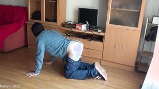 Hotwife leaves her cuckold BOUND UP BY THE BUTT