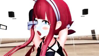 【MMD】Kawakaze - Balance Ball Exercise! Real Side!【R-18】