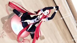 【MMD】Kawakaze - Balance Ball Exercise! Real Side!【R-18】