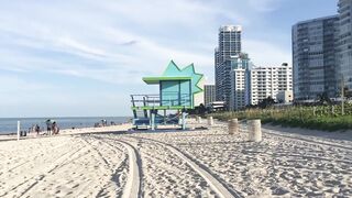 Jillian Goes To The Beach (Into A Small Gold Bikini)