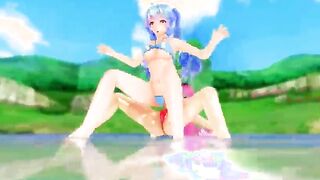【SEX-MMD】Miku & Luka - Pondesuten (Yuri)【R-18】