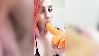 Fucking my toy inside fishnets