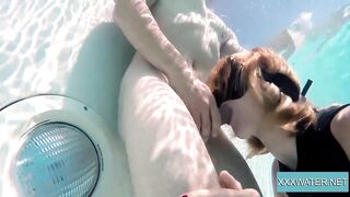 Young Hottie Marcie sucks on huge penis in the pool