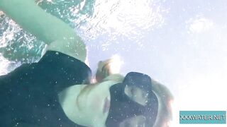 Young Hottie Marcie sucks on huge penis in the pool