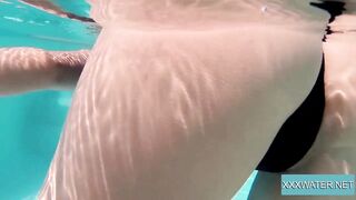 Young Hottie Marcie sucks on huge penis in the pool