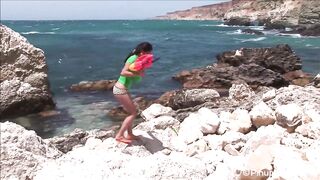 Bustylicious Anya Zenkova is havig fun showing her huge melons on the