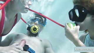 Underwater fellatio goes two way