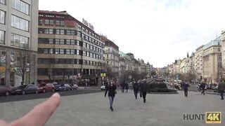 HUNT4K. Modest young Women agrees to become a bimbo for