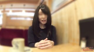 Cuckold fiance took off her panty into the cafe