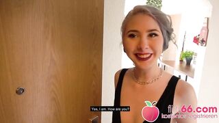 Cute Jessii van Riva banged into the stairwell! Flirts66.com