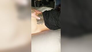 Wife with fat booty squirting puddles while waking up with cum