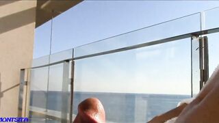 sex on the balcony overlooking the sea