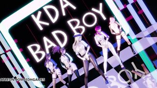 [MMD] RedVelvet - Bad Boy babe Nude Dance Ahri Akali Evelynn Kaisa League of Legends KDA