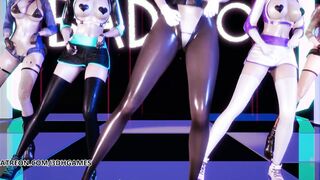 [MMD] RedVelvet - Bad Boy Goddess Striptease Ahri Akali Evelynn Kaisa League of Legends KDA