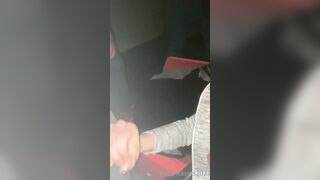 French Slutty Housewife Bukkake inside Porn Theater Part one