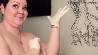 oral sex into gloves