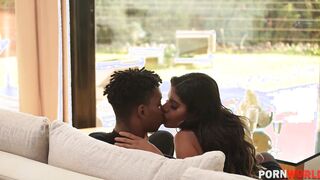 Big Boobed Hispanic Sheila Ortega Worked on Hubby's big black cock with Her