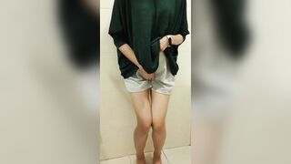 Desperate Shorts Wetting with Groaning