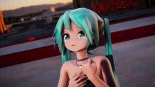 mmd r18 Api Miku crab crotch pinkcat 0815 Tribal costume Topless 3d anime