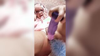 Adorable Animated Women takes Fantasy Vibrator till squirt