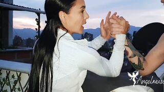 Armwrestling with my friend