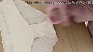 Her Moms Underwear got covered inside cum