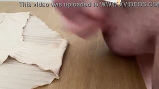 Her Moms Underwear got covered inside cum