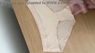 Her Moms Underwear got covered inside cum