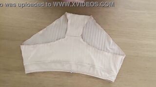 Her Moms Underwear got covered inside cum
