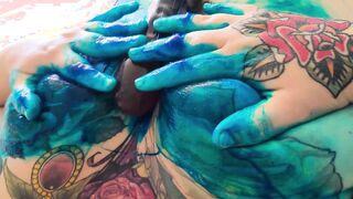 Cartoon Penetration - Slimy Monster Alien Fucking Covered into Blue Cum