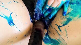 Cartoon Penetration - Slimy Monster Alien Fucking Covered into Blue Cum