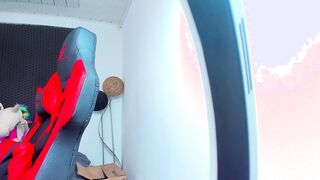 having fun with my sex toy inside my mouth