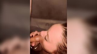 Beautiful wifey takes her first golden shower. Loves it so much, she lets Husband gives her a facial! Cougar