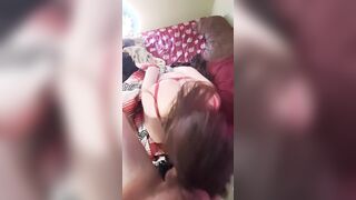 Bombshell GF banged inside her face and vagina