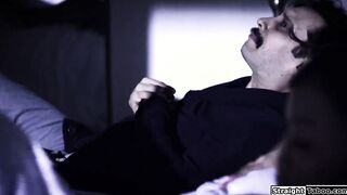 Stepdad fists busty latina stepdaughter