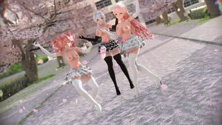 【MMD R-teens SEX DANCE】HAKU BABE LUKA TETO LACE DRESS EROTIC SOAK BUTT TOUGEN RENKA [BY] Orion DobleDosis
