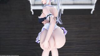 【MMD R-teenie SEX DANCE】HAKU BEAUTY MAID YUMMY BEAUTY BUTT STUNNING DESTINATION [BY] Orion DobleDosis