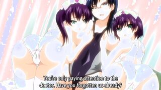 Anime Cougar Doctor and two Nurse 18 inside Swimsuit taking care of a patient