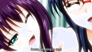 Anime Cougar Doctor and two Nurse 18 inside Swimsuit taking care of a patient