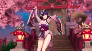 mmd r18 Raiden Shogun Taoyuan Love Song 3d cartoon