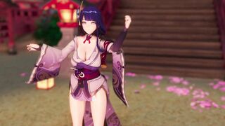 mmd r18 Raiden Shogun Taoyuan Love Song 3d cartoon