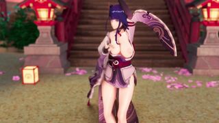 mmd r18 Raiden Shogun Taoyuan Love Song 3d cartoon