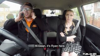 Big Boobed Hot with long hooters pussyfucked and mouthjizzed into vehicle