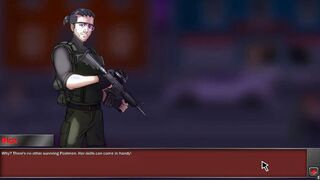 Lewd Apocalypse [Parody Anime game] Ep.two Claire Redfield lookalike is biting NEMESIS monster penis