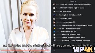 VIP4K. Perv sneaks in math teachers apartment and they have