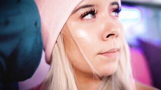 Colombian blonde loves sucking off her stepbrother's penis live