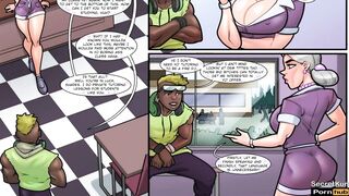 Ms. Grundy's New Lesson Plan - Huge Cock young African Collage School Girl fucks Beauty Milf Professor at School