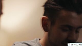 Stepbro throated and bareback TS stepsis