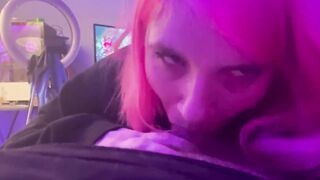 Penis hungry mom blows all of his rough thick BWC