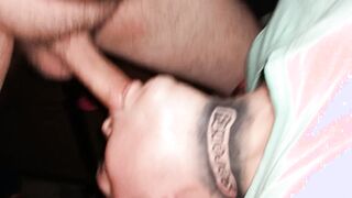 Throat fucking me and came all over my face